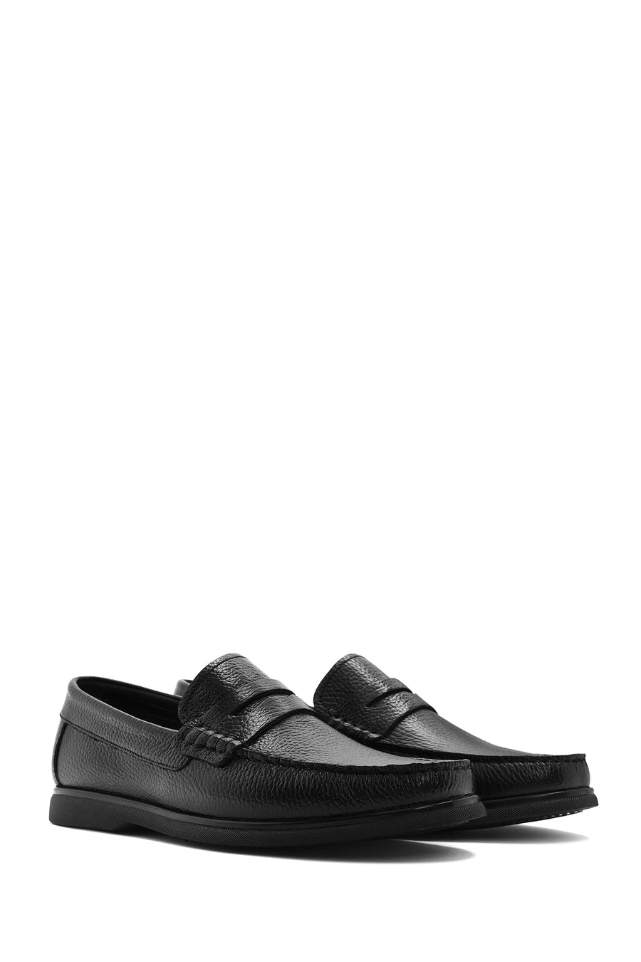 Derimod Fly Male Black Leather Loafer