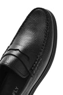 Erkek Siyah Deri Loafer | Derimod