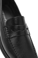Erkek Siyah Deri Loafer | Derimod