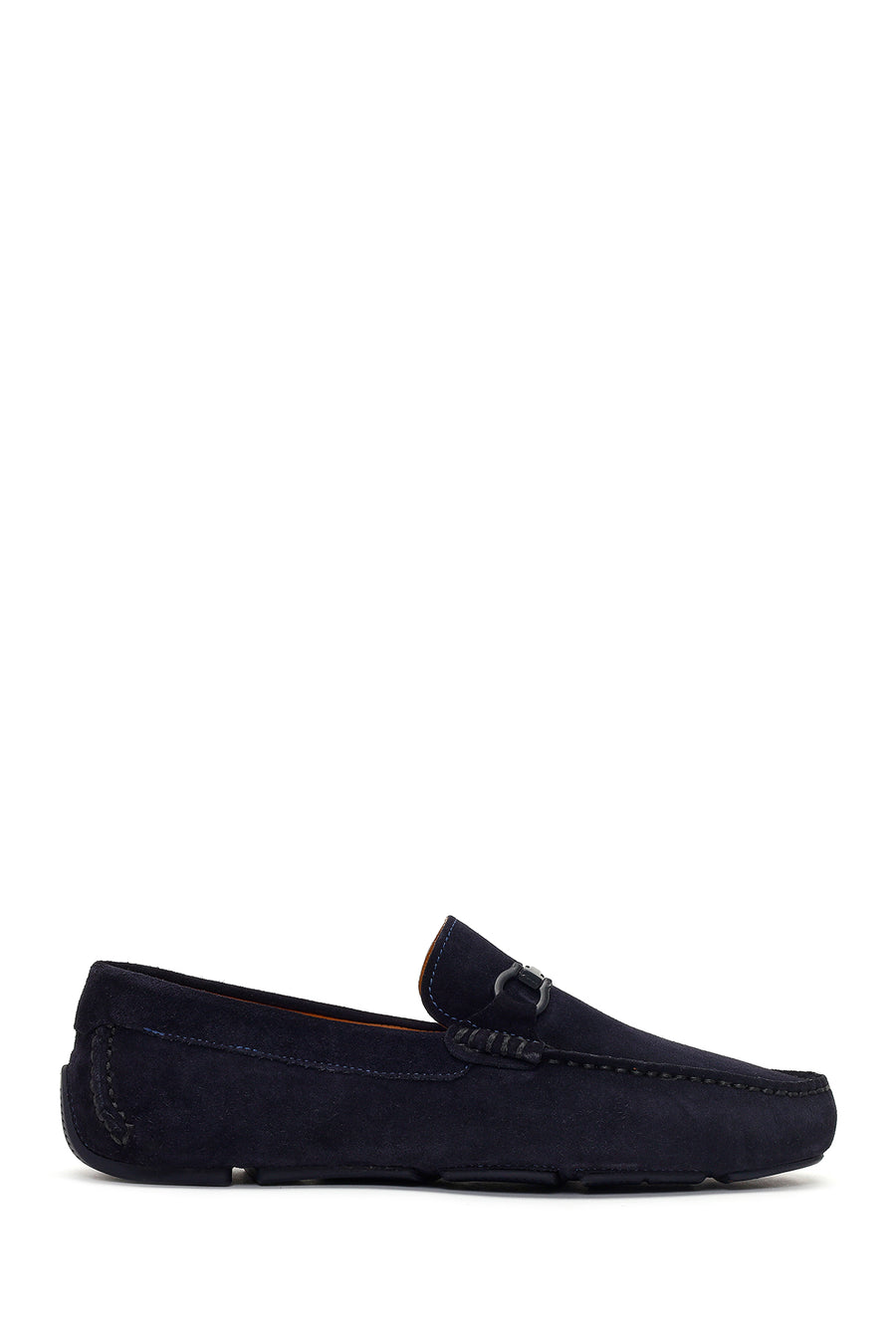 Erkek Lacivert Tokalı Süet Deri Loafer 26SFD632510 | Derimod