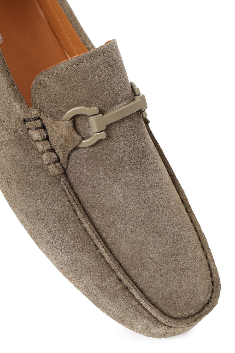 Erkek Yeşil Tokalı Süet Deri Loafer