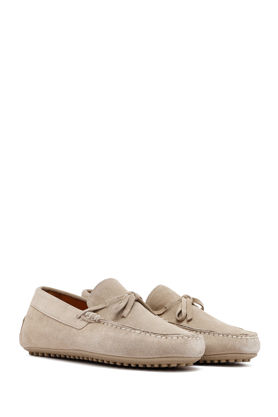 Men's Beige Suede Leather Loafer