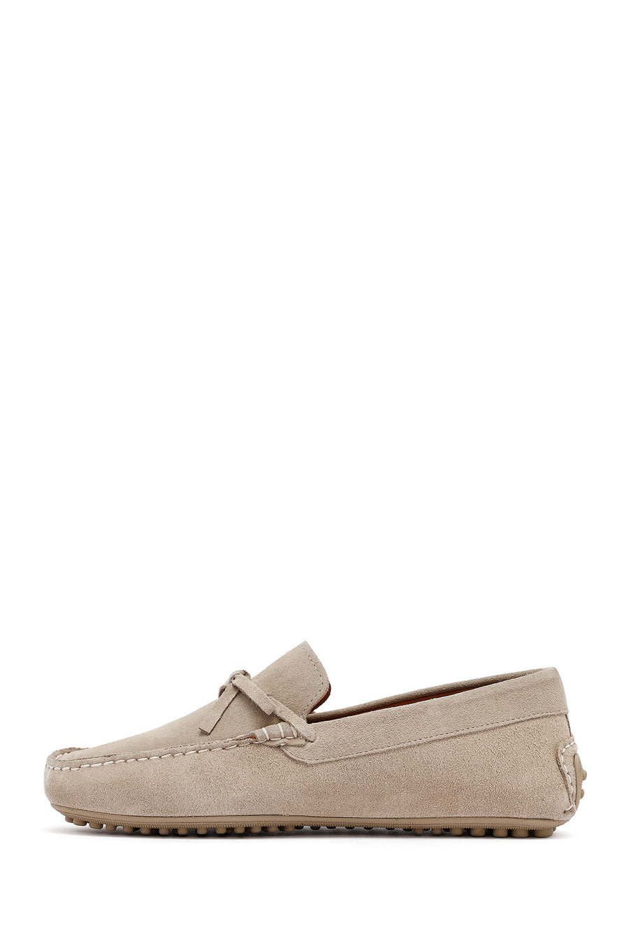 Men's Beige Suede Leather Loafer