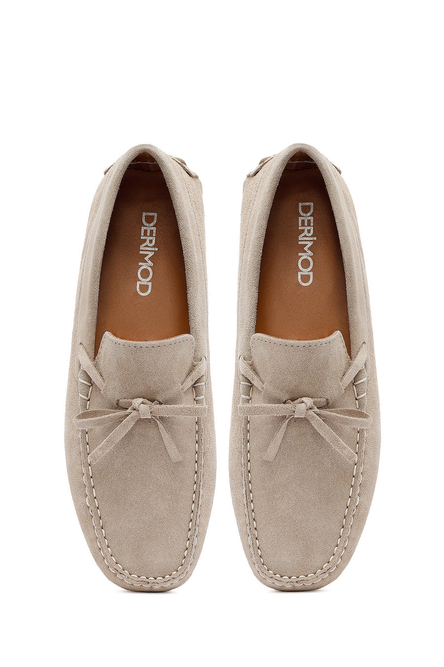 Men's Beige Suede Leather Loafer