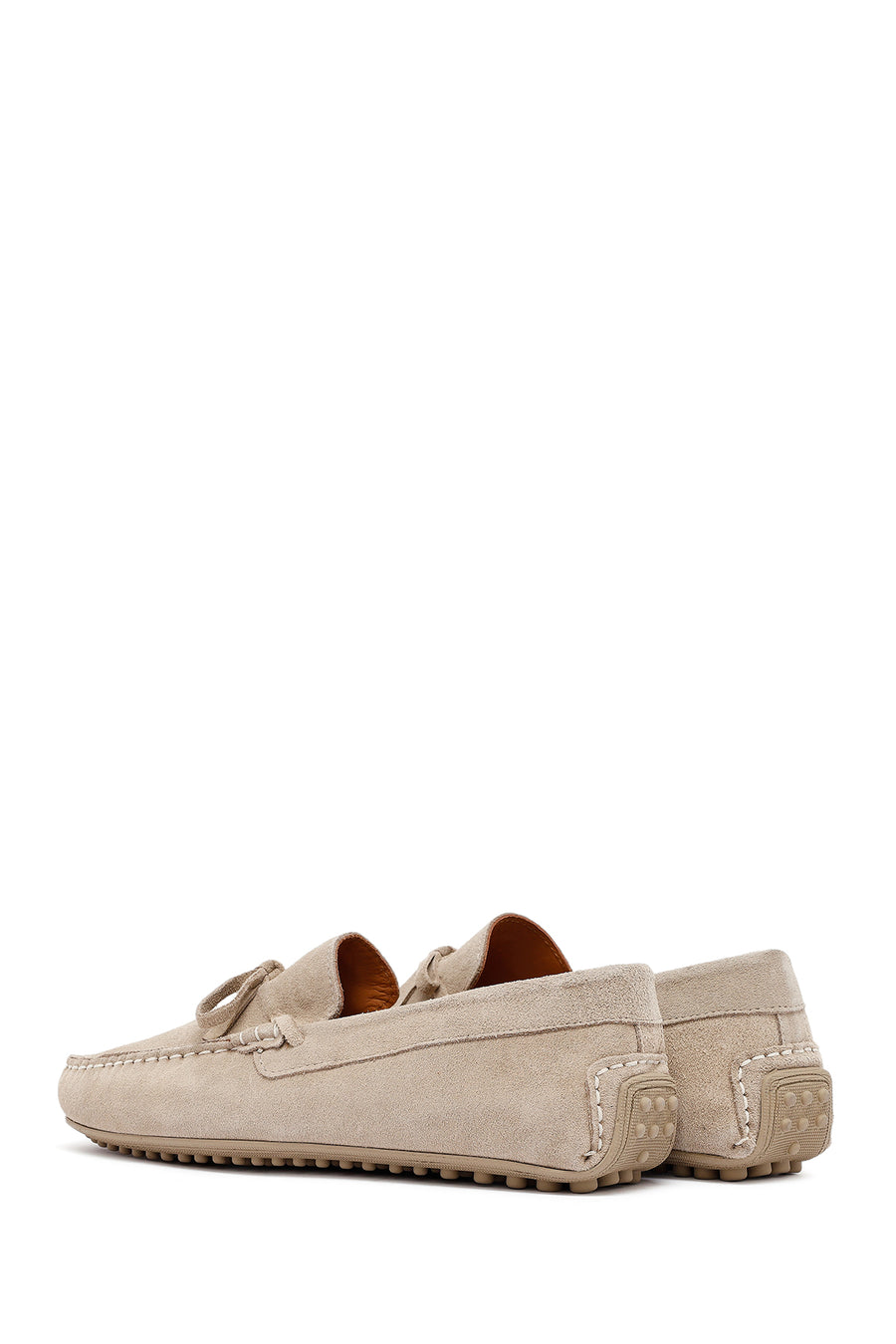 Men's Beige Suede Leather Loafer