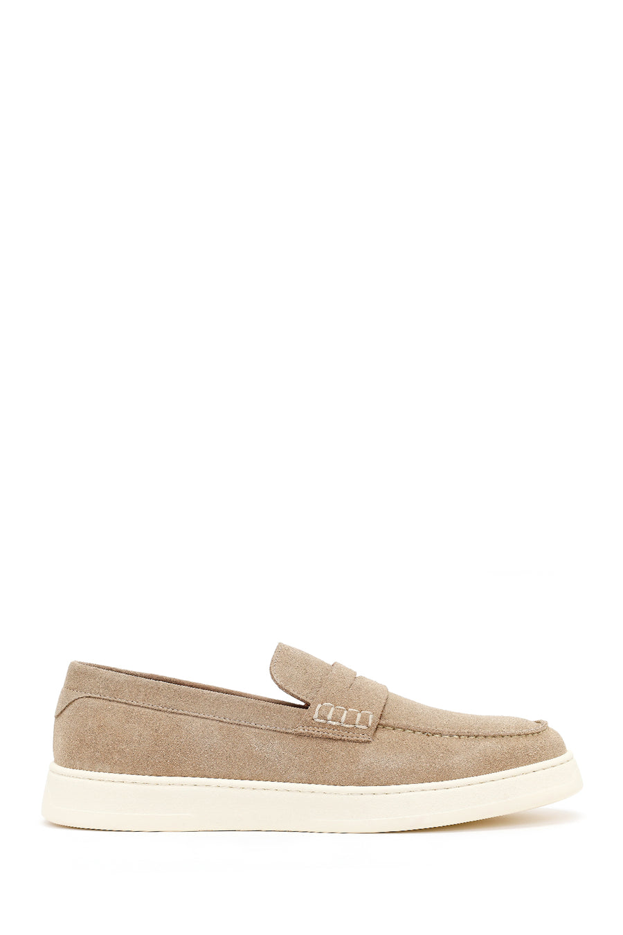 Erkek Bej Süet Deri Casual Loafer 26SFD633410 | Derimod