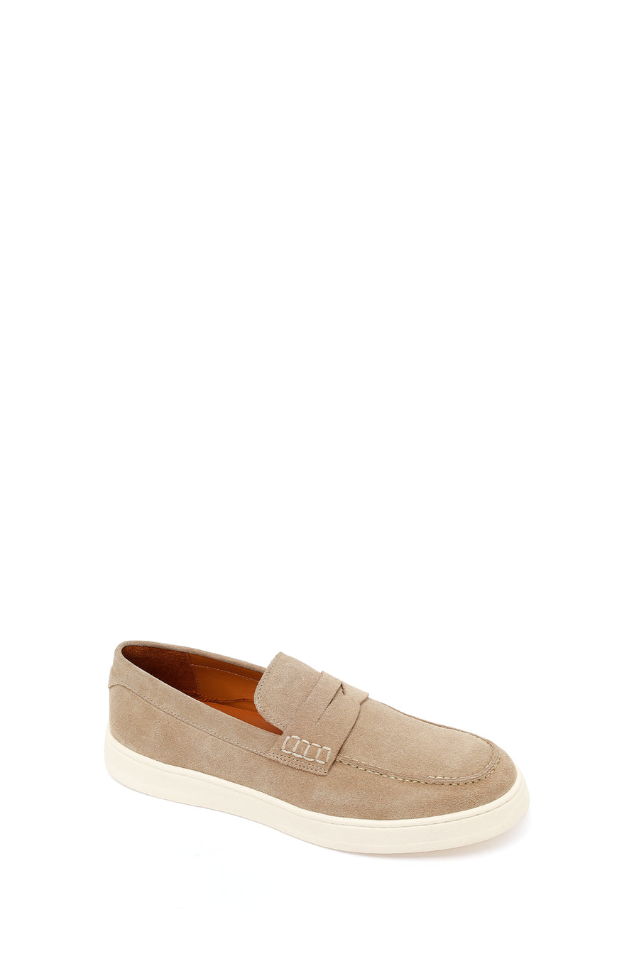 Erkek Bej Süet Deri Casual Loafer