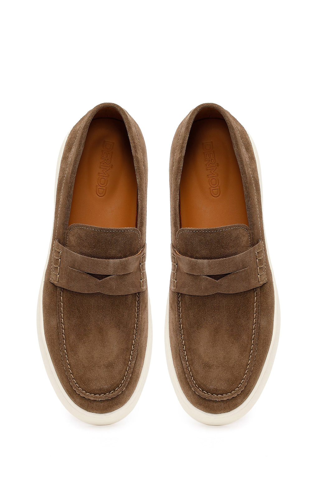 Erkek Taba Süet Deri Casual Loafer