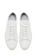 Erkek Beyaz Bağcıklı Deri Sneaker | Derimod
