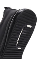 Men's Black Lace-up Thick-Sole Leather Sneaker | Derimod