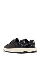 Men's Black Thick Soled Leather Sneaker | Derimod