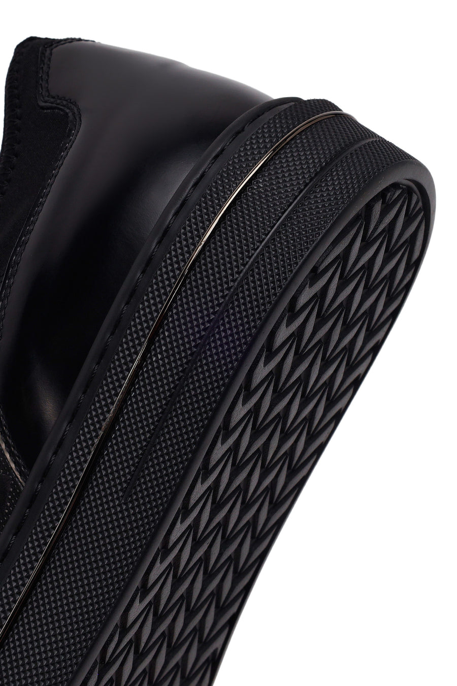 Male Black Lace-Up Leather Sneaker