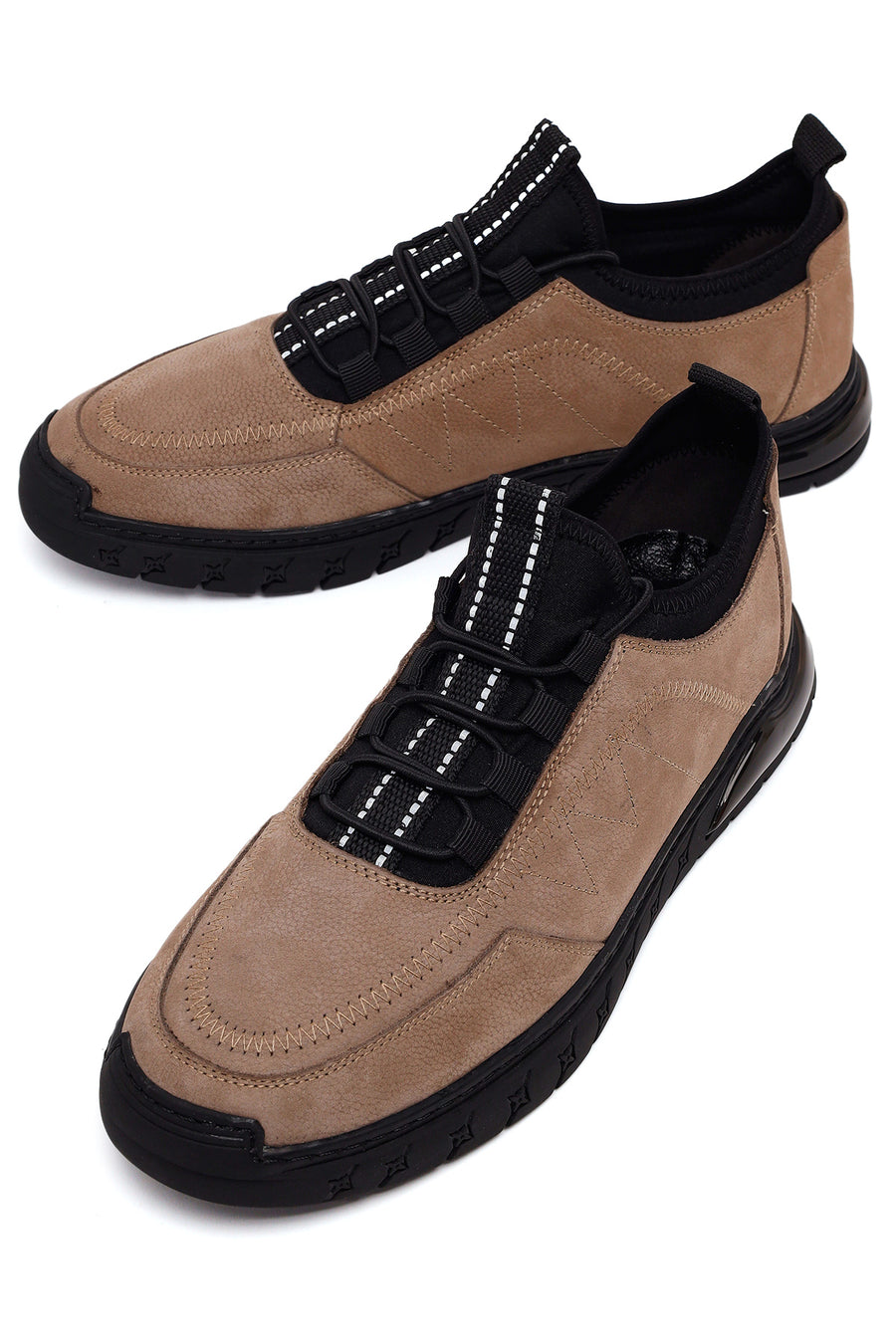 Male Mink Lace-Up Nubuck Leather Sneaker