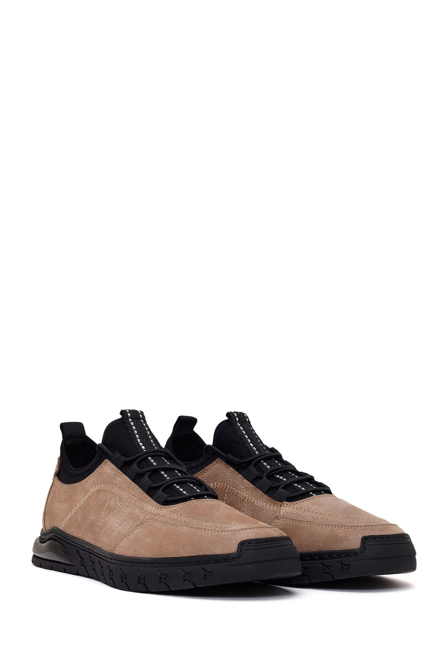 Male Mink Lace-Up Nubuck Leather Sneaker