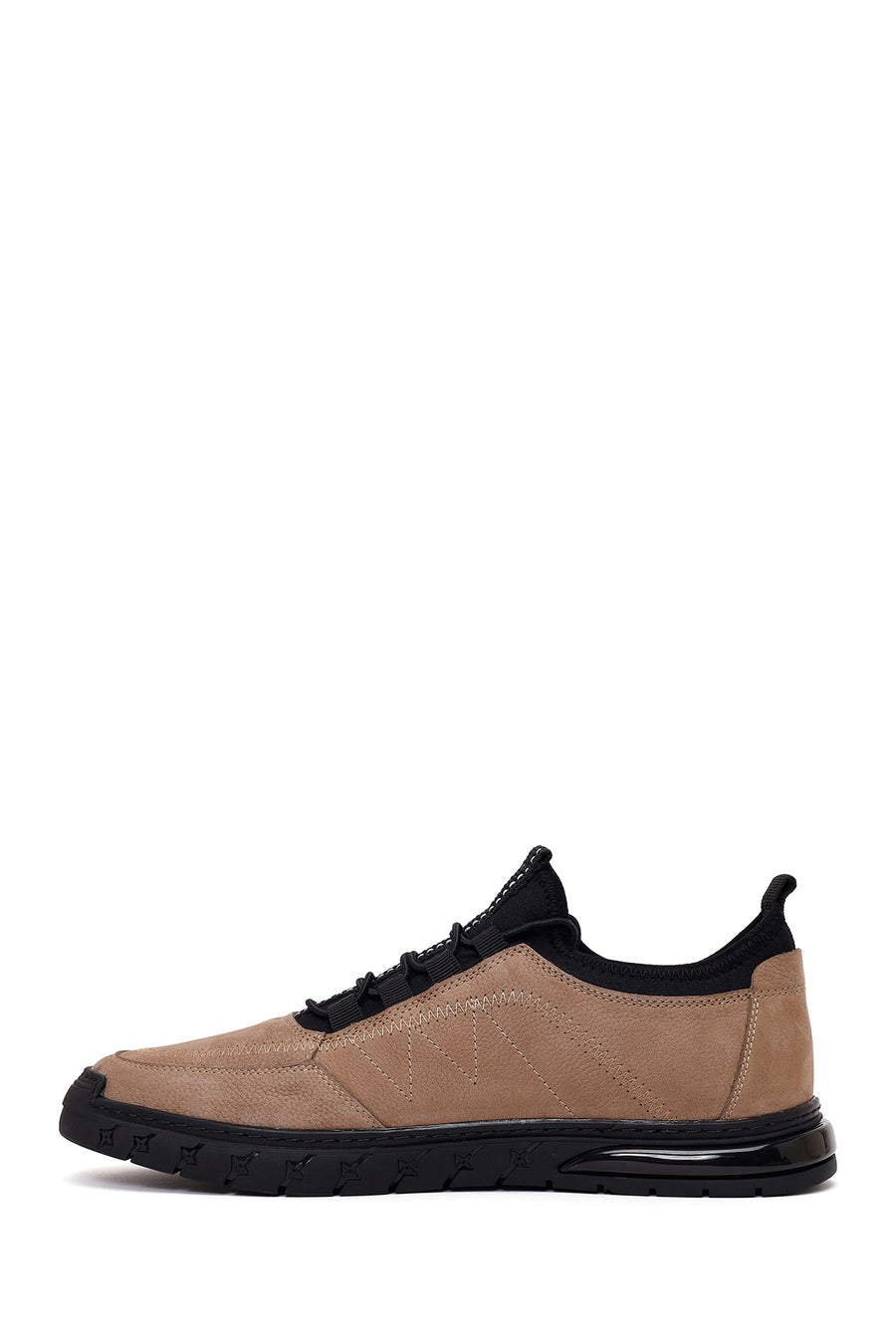 Male Mink Lace-Up Nubuck Leather Sneaker