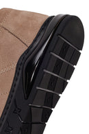 Erkek Vizon Bağcıklı Nubuk Deri Sneaker | Derimod