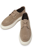 Erkek Bej Bağcıklı Kalın Tabanlı Süet Deri Casual Ayakkabı | Derimod