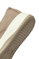 Erkek Bej Bağcıklı Kalın Tabanlı Süet Deri Casual Ayakkabı | Derimod