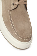 Erkek Bej Bağcıklı Kalın Tabanlı Süet Deri Casual Ayakkabı | Derimod