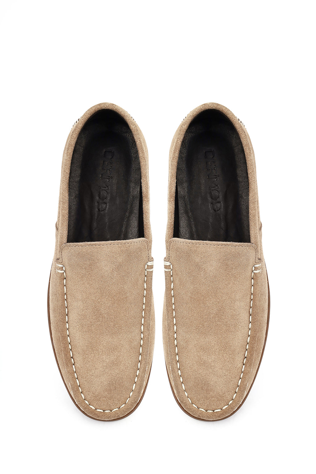 Erkek Vizon Süet Deri Casual Loafer