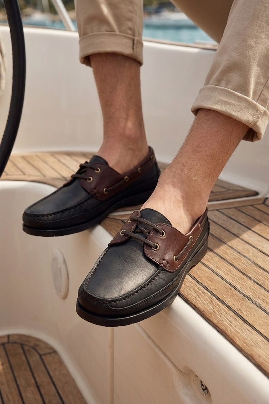 Men's Black Lace-up Leather Casual Shoes