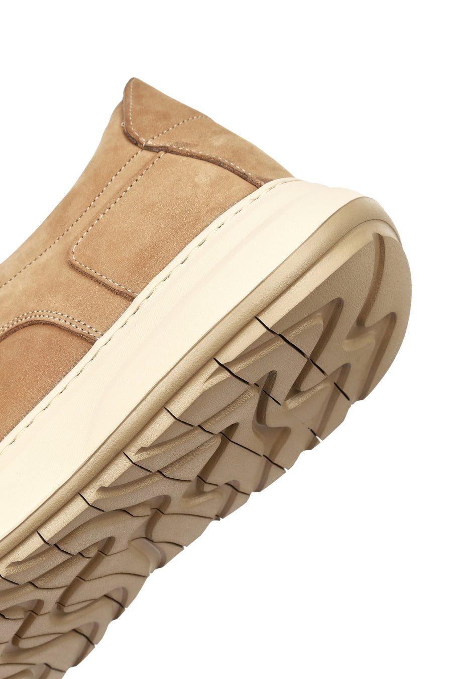 Men's Mink Color Lace-Up Chunky Sole Nubuck Leather Casual Shoes