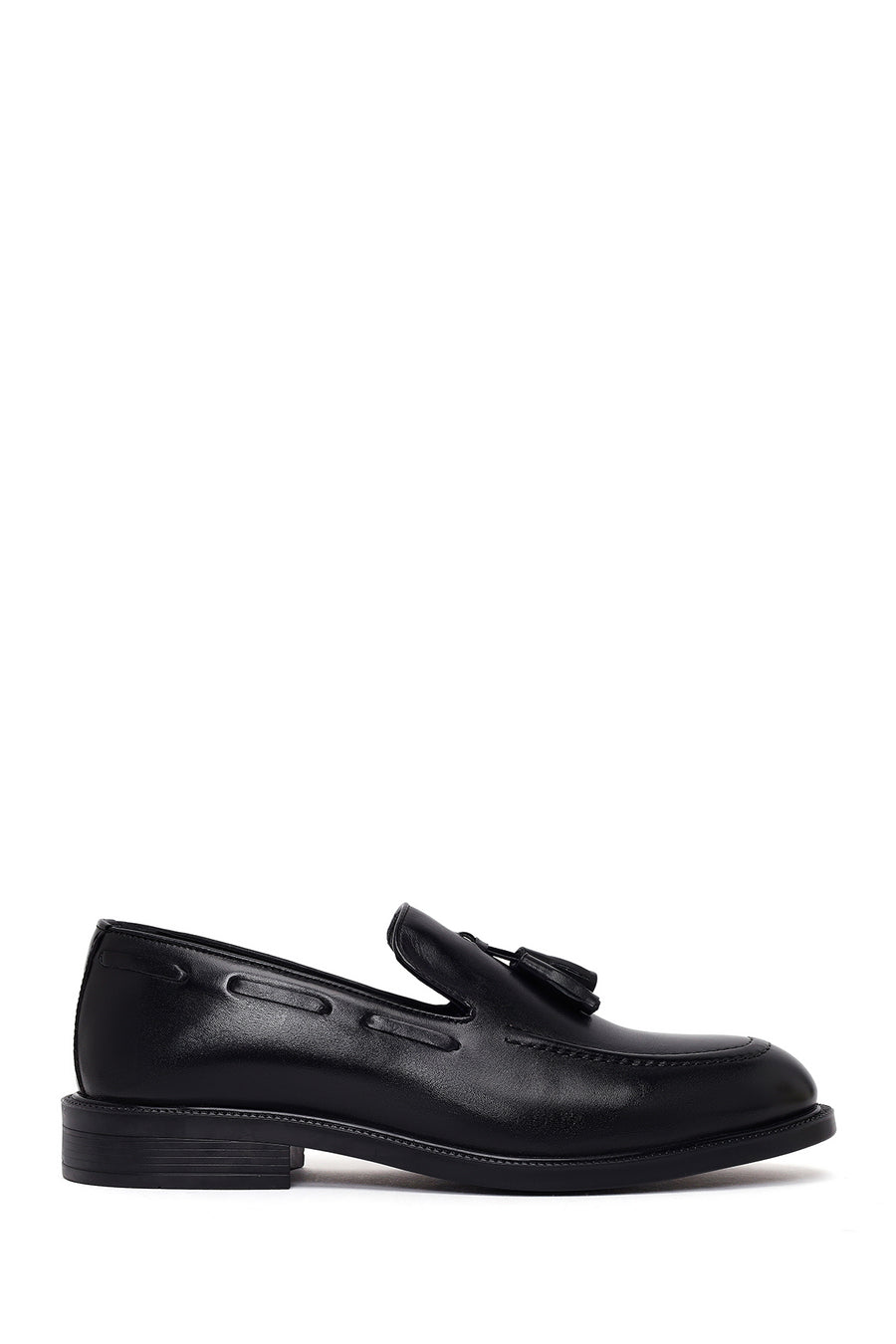 Male Black Tasselled Leather Classic Loafer 26SFD664218 | Derimod