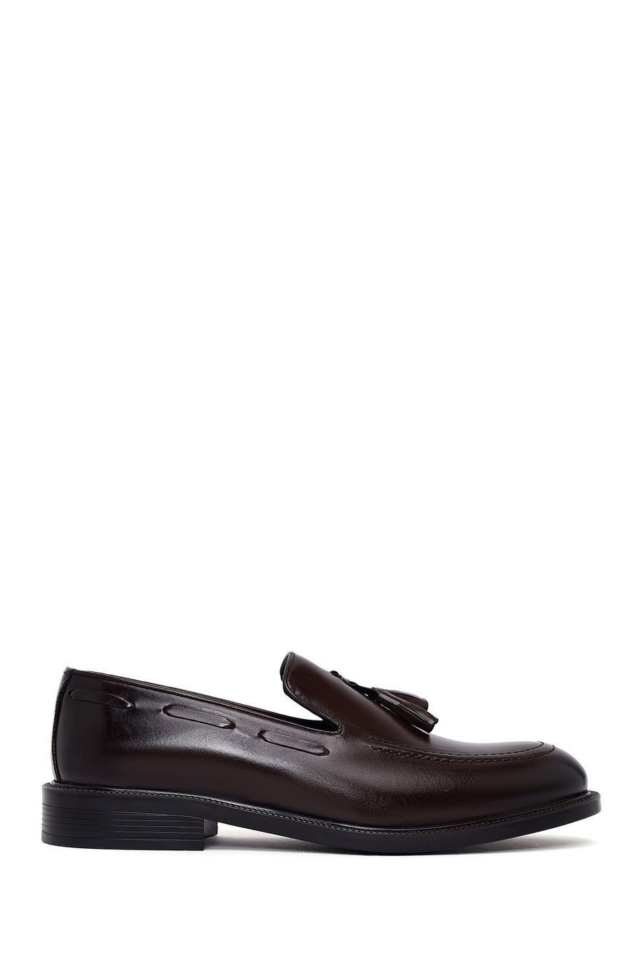 Erkek Kahverengi Püsküllü Deri Klasik Loafer 26SFD664218 | Derimod