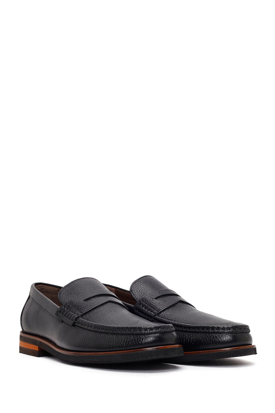 Men's Black Leather Loafer