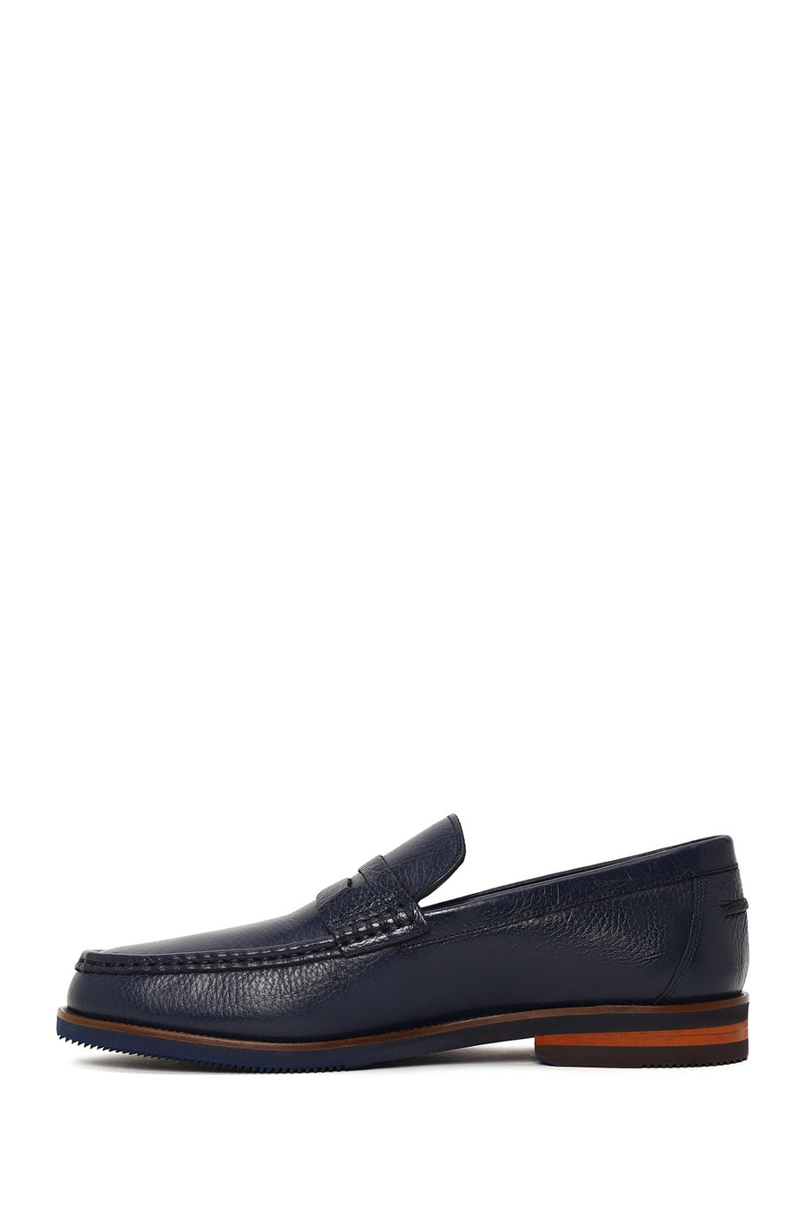Men's Navy Blue Leather Loafer