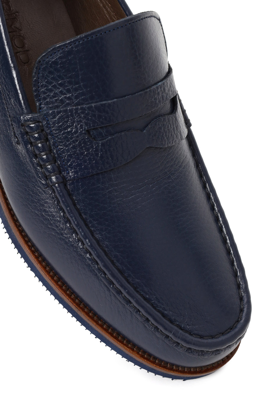 Men's Navy Blue Leather Loafer