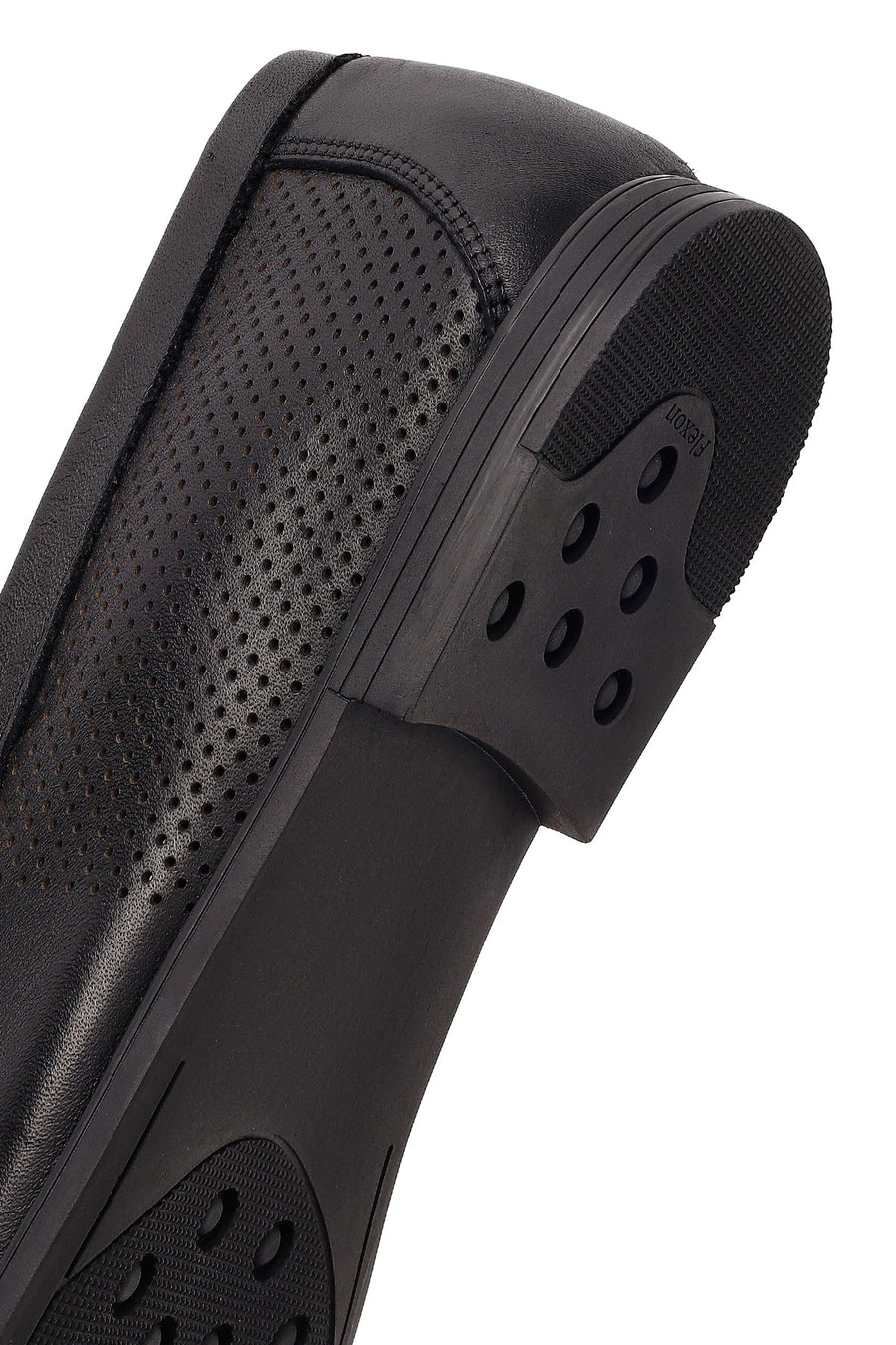 Men's Black Buckle Leather Casual Loafer