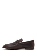 Erkek Kahverengi Tokalı Deri Casual Loafer | Derimod