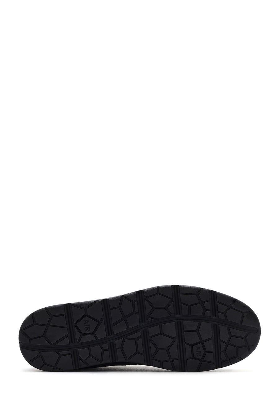 Men's Navy Blue Lace-up Leather Casual Sneaker