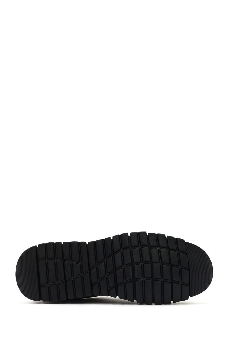 Erkek Siyah Bağcıklı Deri Sneaker
