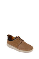 Men's Beige Lace-Up Chunky Sole Nubuck Leather Casual Shoes | Derimod