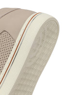 Erkek Bej Bağcıklı Deri Sneaker | Derimod