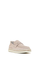 Erkek Bej Süet Deri Casual Loafer | Derimod