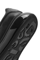 Erkek Siyah Bağcıklı Kalın Tabanlı Deri Sneaker | Derimod