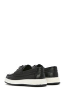 Erkek Siyah Bağcıklı Kalın Tabanlı Deri Casual Ayakkabı | Derimod