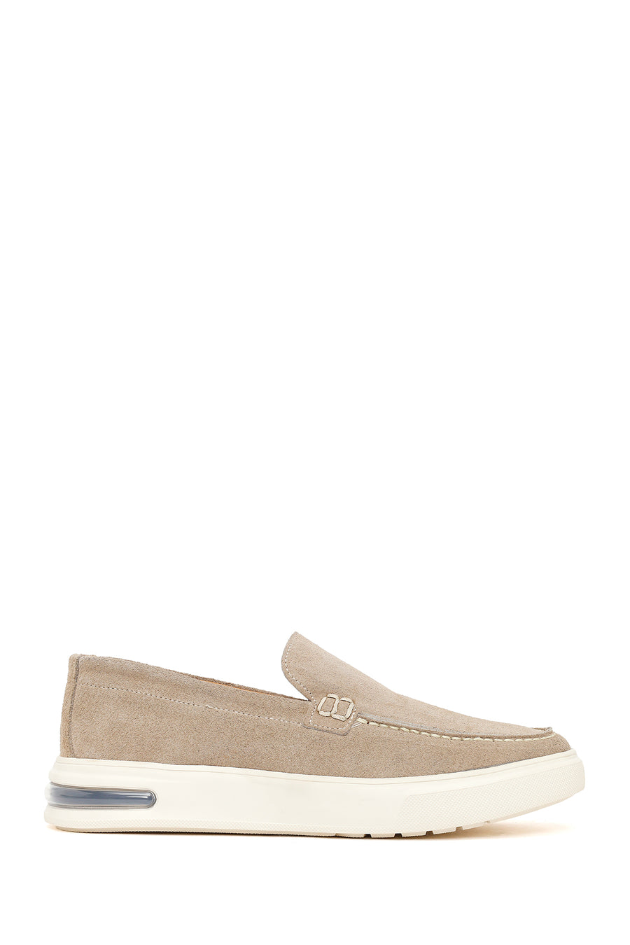 Male Beige Thick-Soled Suede Leather Loafer 26SFD680310 | Derimod