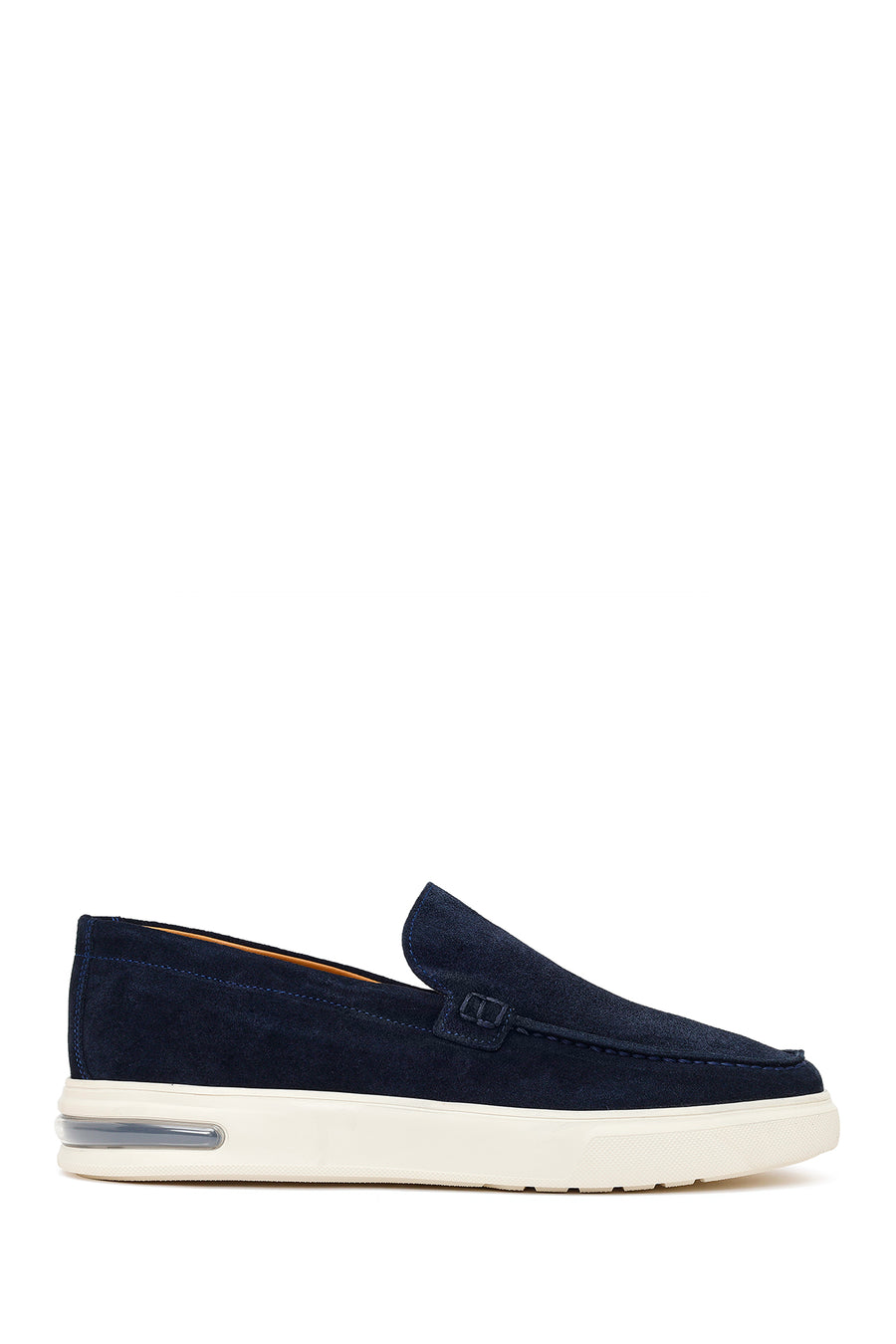 Male Navy Thick-Soled Suede Loafer 26SFD680310 | Derimod
