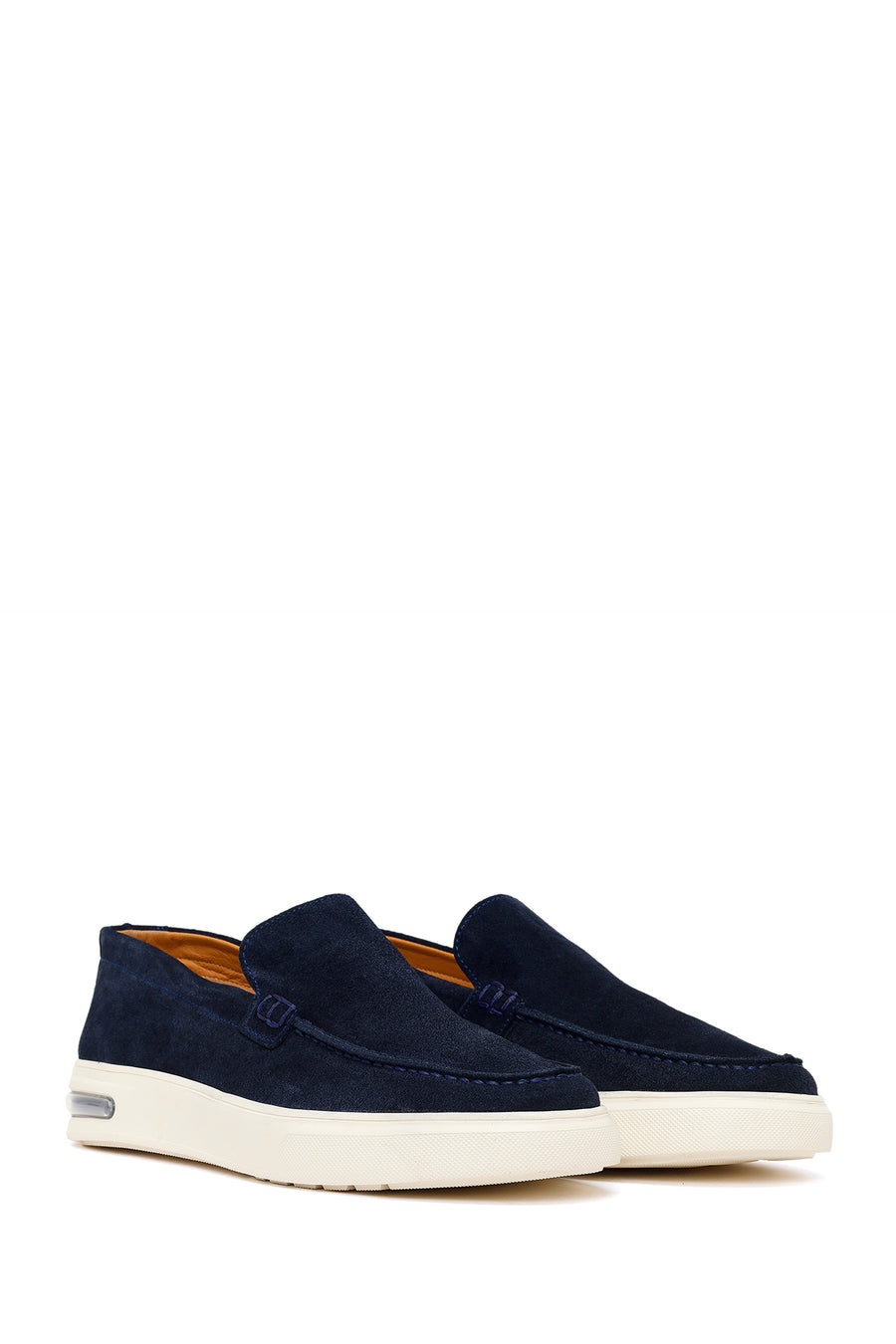 Male Navy Thick-Soled Suede Loafer