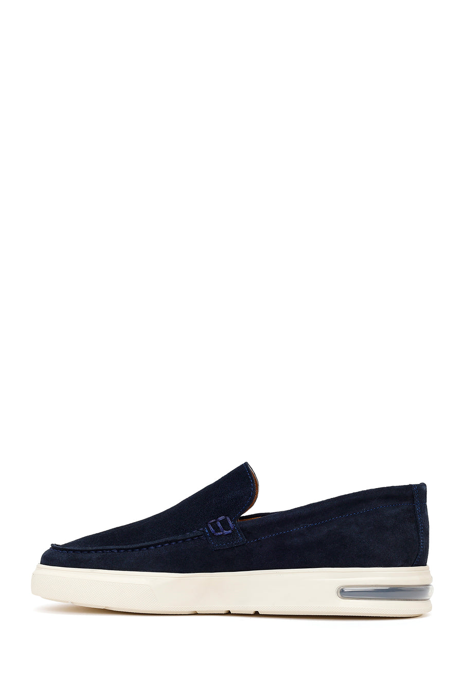 Male Navy Thick-Soled Suede Loafer