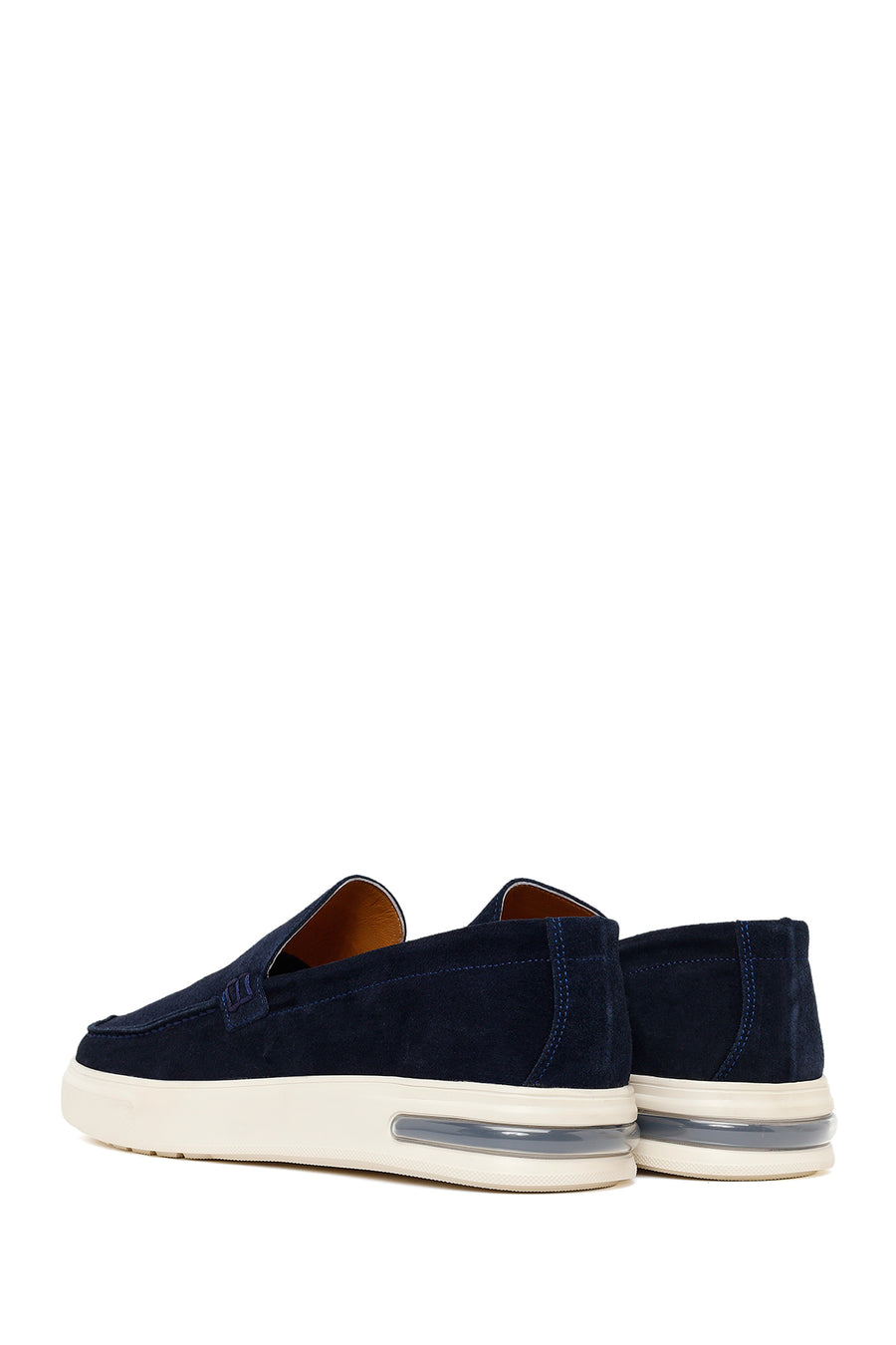 Male Navy Thick-Soled Suede Loafer