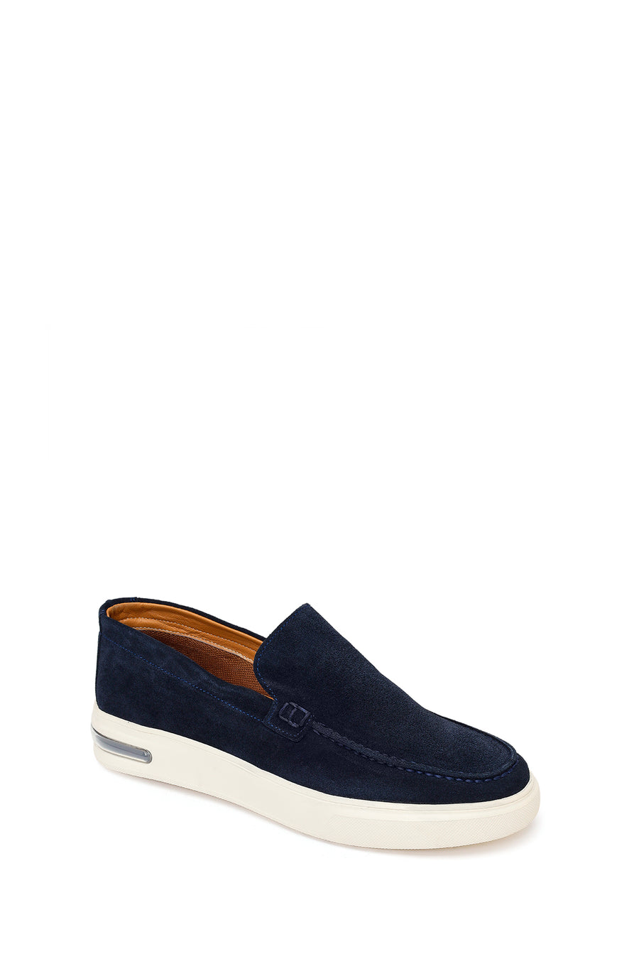 Male Navy Thick-Soled Suede Loafer