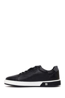 Erkek Siyah Bağcıklı Kalın Tabanlı Deri Sneaker | Derimod