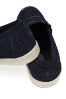 Erkek Lacivert Süet Deri Loafer | Derimod