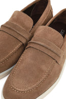 Erkek Vizon Süet Deri Loafer | Derimod
