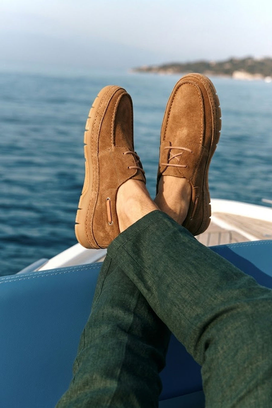 Men's Brown Lace-Up Suede Leather Casual Shoes